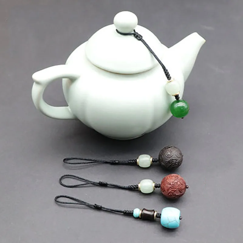 Teapot pendant creative purple clay pot cup cover hanging rope manual pendant stationery personalized national style high-grade