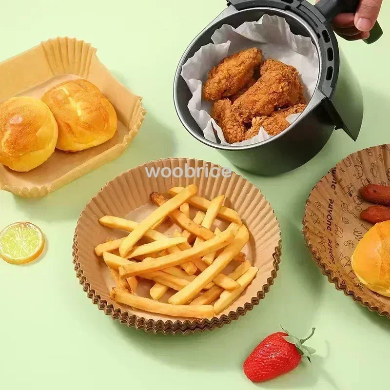 Large Air Fryer Paper Airfryer Cooking Baking Paper 23cm Air Fryer Foil Accessories Thickened Disposable Liner Oven