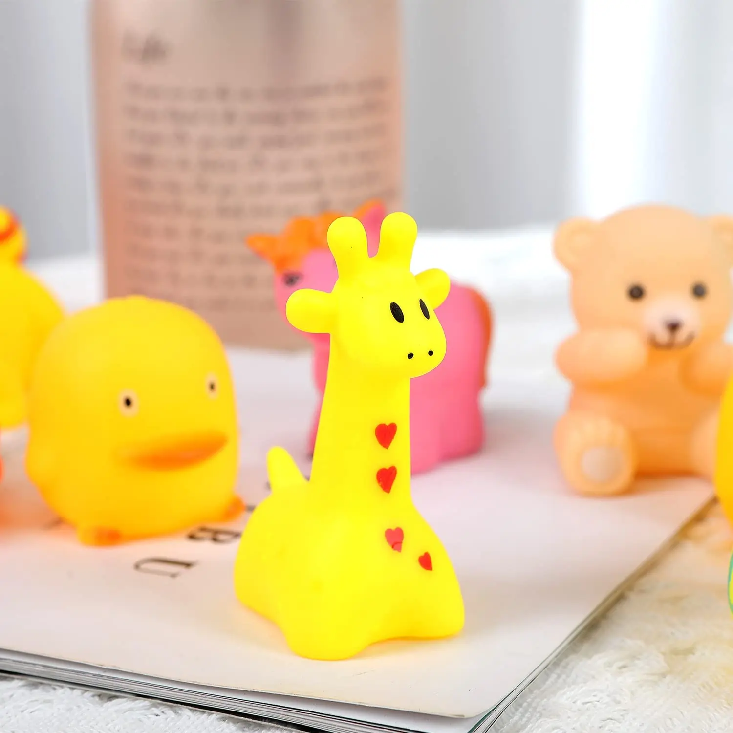 13pcs Baby Cute Animals Bath Toy Swimming Water Toys Soft Rubber Float Squeeze Sound Kids Wash Play Funny Toys Gifts 4