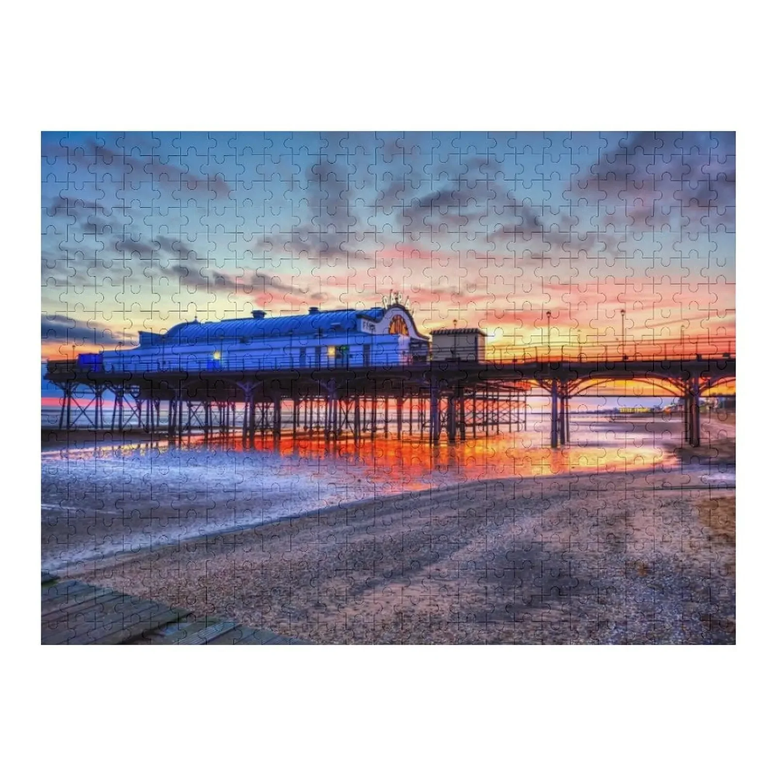 Cleethorpes Pier Dramatic Sunrise Jigsaw Puzzle Custom Jigsaw Jigsaw For Kids Custom Puzzle