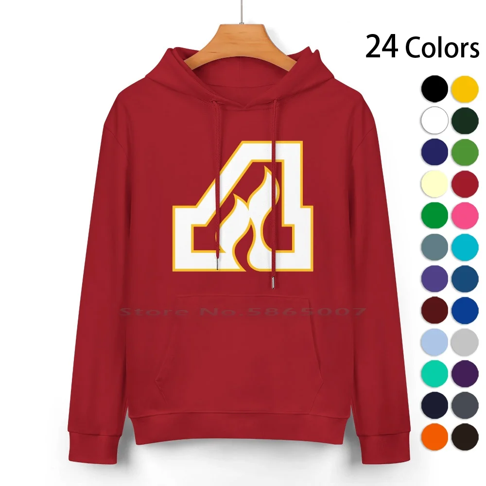 

Atlanta Flames Logo Pure Cotton Hoodie Sweater 24 Colors Atlanta Flames Georgia Fire Usa America Canada Playoffs Vintage Hockey