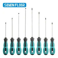 1PCS  Multifunctional Flat Head Cross Screwdriver Magnetic Screwdriver Household Basic Anti Slip Manual Screw Drive Tool 2