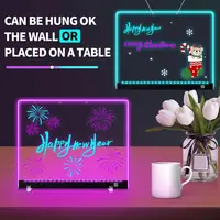 LED Note Board Night Light With Colorful 7 Pens DIY Acrylic Message Board Creative Fluorescen Painting Drawing Board - Image 5
