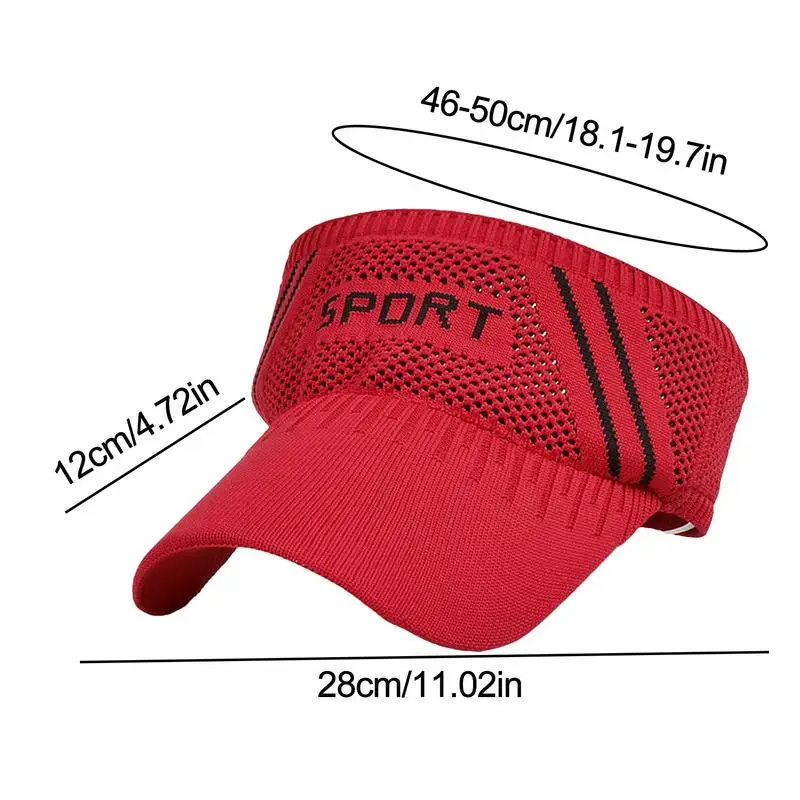 Hollow Top Sun Hat Sun Protection Hollow Top Beach Hat Breathable Summer UV Protection Visor For Hiking Travel Running