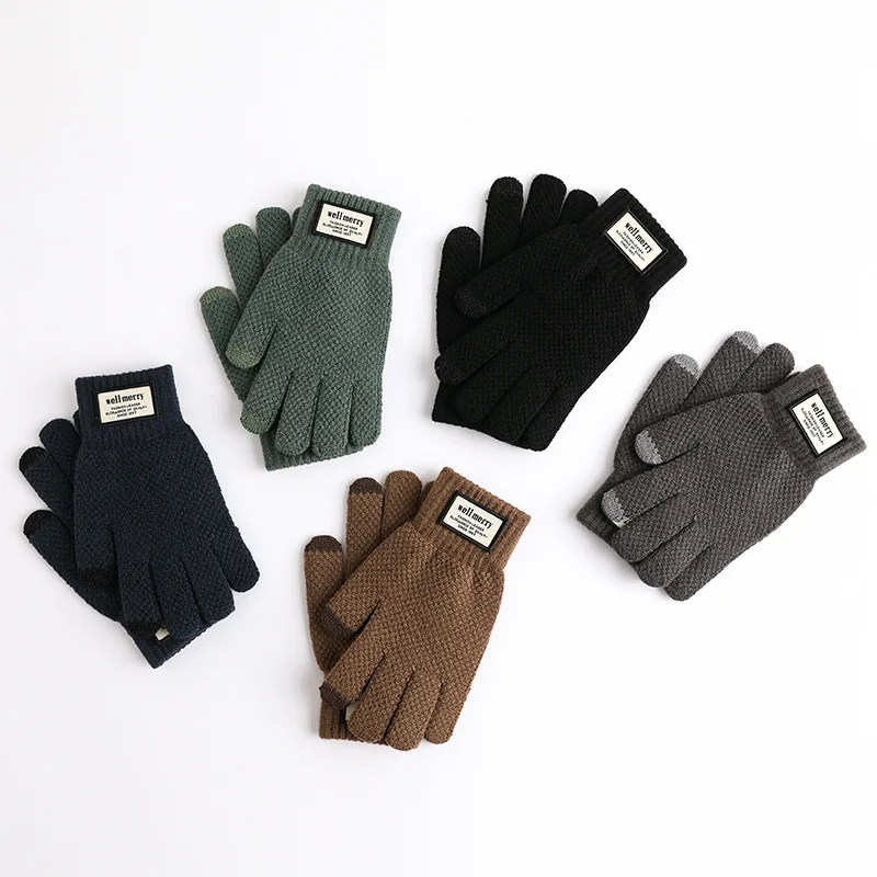 Winter Screen Touch Gloves Women Men Warm Stretch Knitted Mittens High Elastic Outdoor Sports Full Finger Running Gloves 5