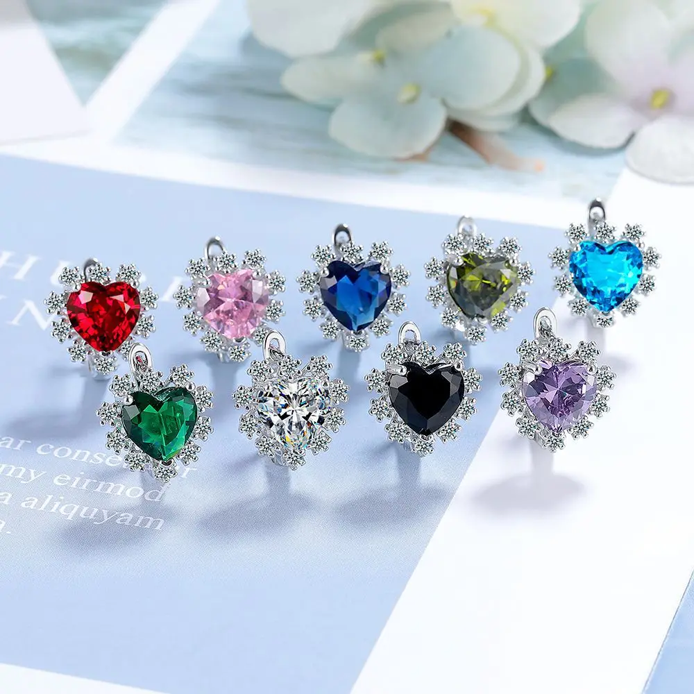 【LOVE EAR ART】名古屋JOINTS限定 Heart-Shaped Zircon Jeweled Loving Heart Ear Clip Earring