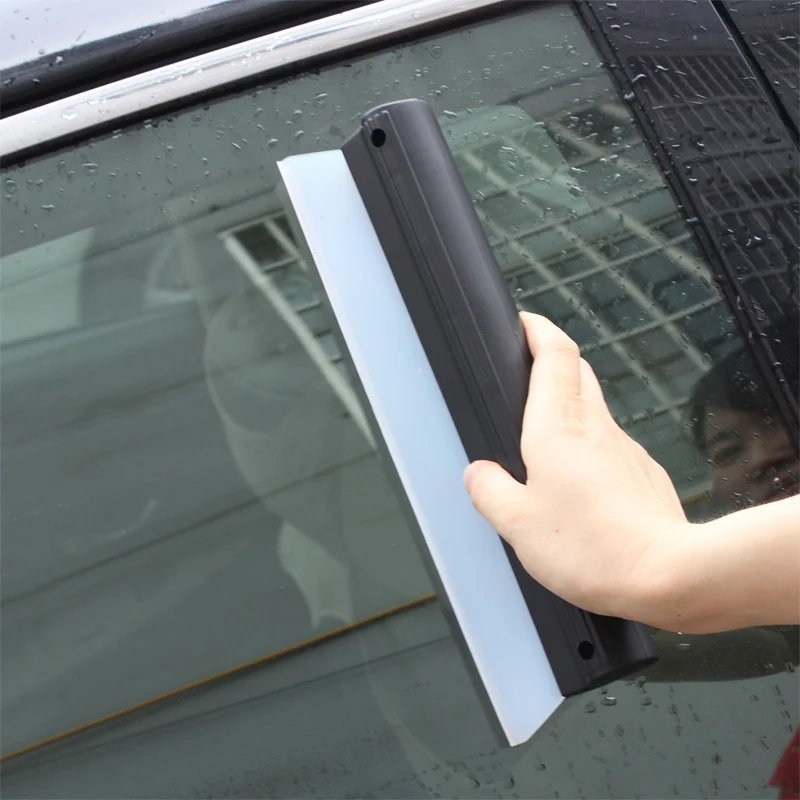 

Car Water Wiper Clean Scraper Window Cleaning Glass Scraper Non-Scratch Flexible Soft Silicone Handy Squeegee Hand Tools