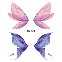 1Sheet Fairy Butterfly Wings Shiny Tattoo Sticker Waterproof Eyes Face Art Fake Tattoos for Women Makeup Dance Music Festival 2