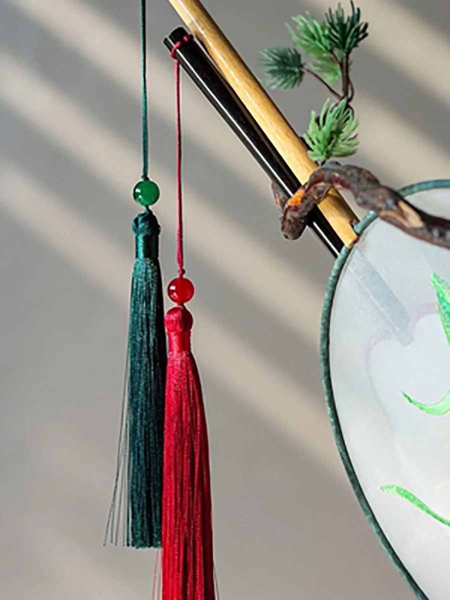 Chinese Ancient Embroidery Round Hand Held Fan, Traditional Palace, Paddle Dance Hanfu Fan, Wedding Favor Gift, Home Decor