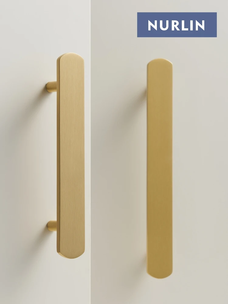 Nurlin Brass Plain Pull Bar para Gaveta do Armário Maçaneta da Porta Comprimento Prolongado 425 Pol 500 mm