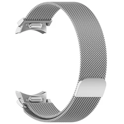 Elegant Milanese Loop Metal Watch Band - Adjustable Stainless Steel Bracelet Strap for Watch 4 classic 42mm (Silver)