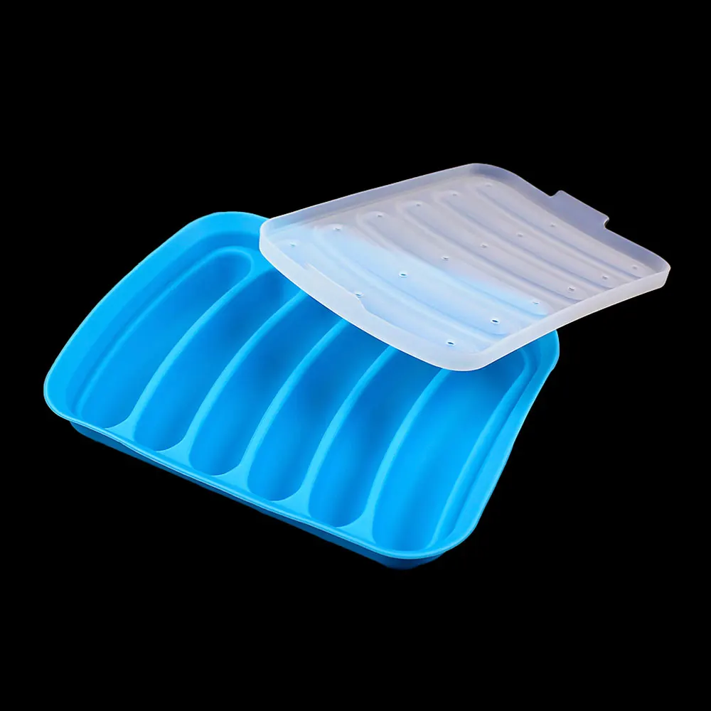 DIY Silicone Sausage Mold with Lid for Baby Food and Hot Dog Making