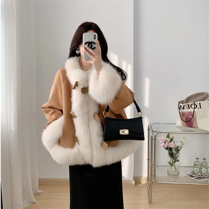 Winter New Women's Fur Coat Premium Fox Fur Coat Long Coat Korean Fur Fashion Loose Coat Thick Warm Women's Fur Coat