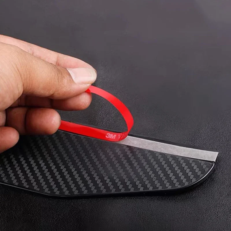 2Pcs Carbon Fiber Car Rearview Mirror Eyebrow Rain Cover For Seat ALTEA AROSA Mii EXEO LEON TOLEDO CUPRA IBIZA ARONA ALHAMBRA