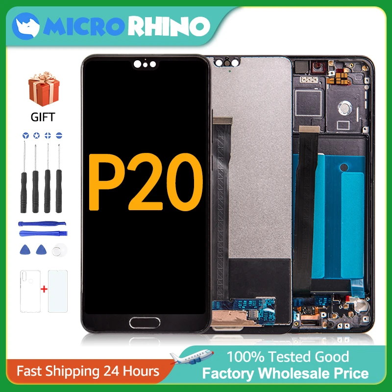 

5.8" Display With Frame For Huawei P20 LCD EML-AL00 EML-TL00 EML-L09 EML-L29 Touch Screen Digitizer Assembly Replace