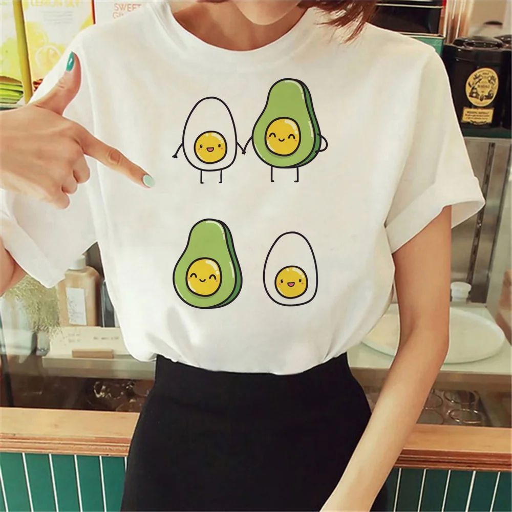 

Avocado t-shirts women comic funny Tee girl harajuku 2000s funny clothing