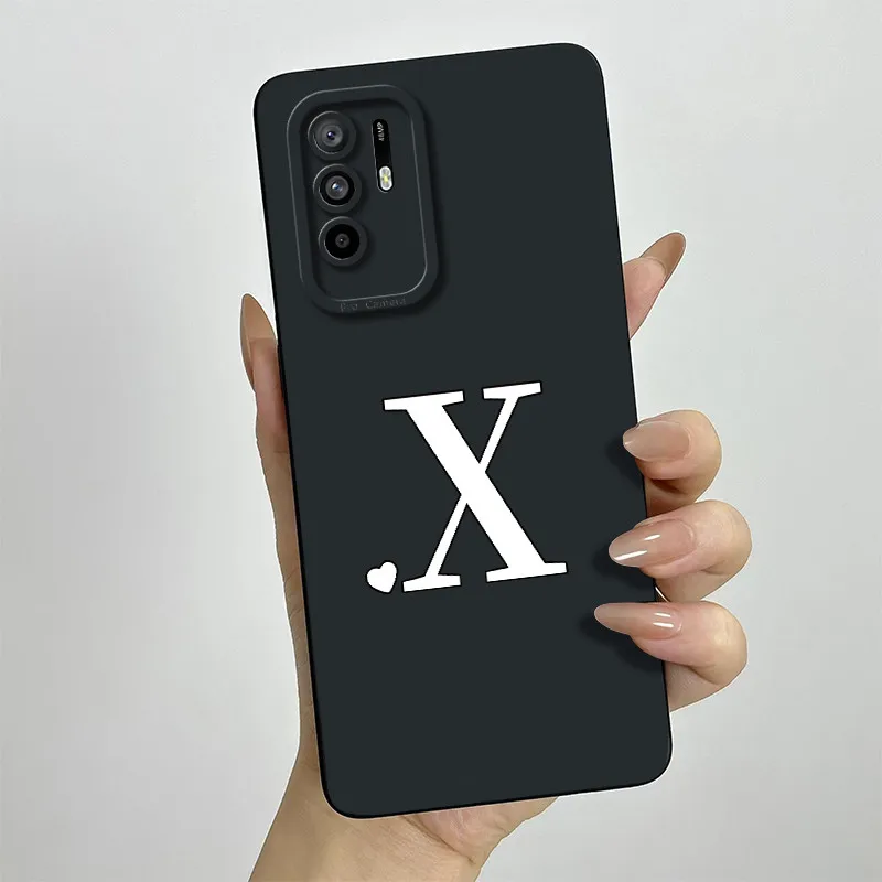 Chic Letters Square Shockproof Phone Case - Elegant Protective Back Cover