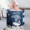 Foldable Bathtub Portable Soaking Bath Tub,Eco-Friendly Bathing Tub for Shower Stall  Storable Bag Included (Blue Whale) 1