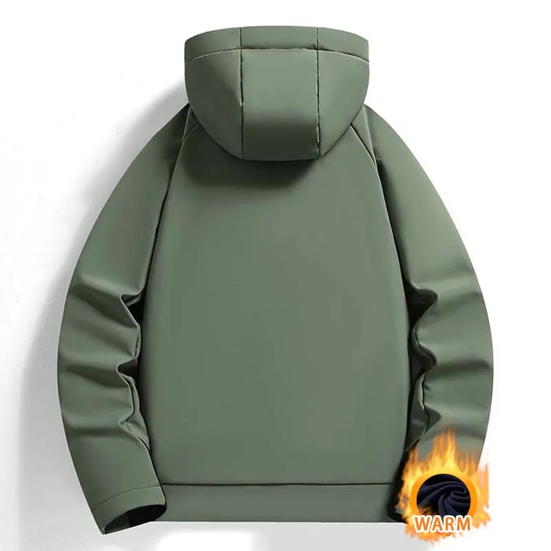 Men Fleece Lining Hiking Jacket Winter Outwear Windproof Thermal Outdoor Sporting Tourism Ski Snowboard Coats Warm Jackets