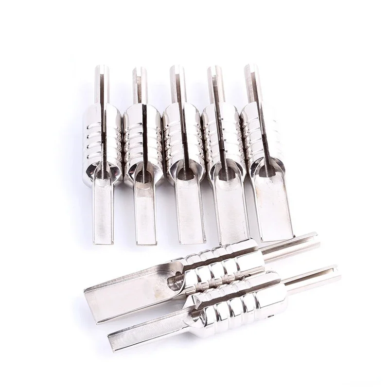 Tattoo Stainless Steel Large Row Handle Needle Nozzle 19F/23F/25F/29F/35F Tattoo Fogging Machine Handle Grips Makeup Supplies