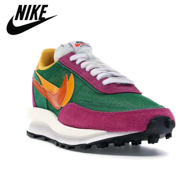 Authentic Sacai x Nike LDWaffle White Nylon Varsity Red Blue Men