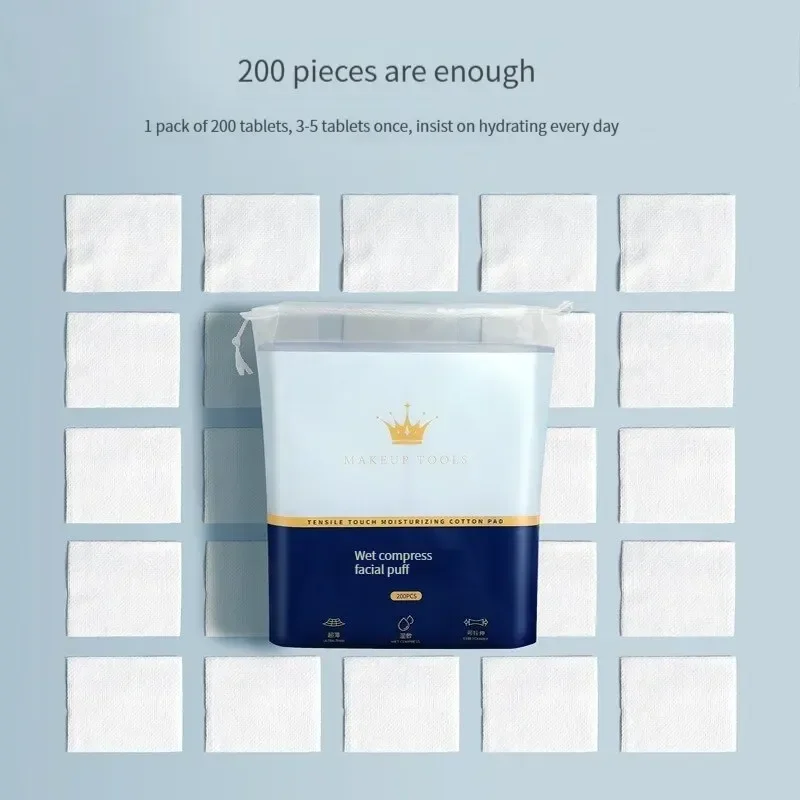 Saving Cotton Pad Portable Makeup Wet Cotton 200PCS Stretch Disposable Water Removal Cotton Piece Breathable Facial Mask Paper