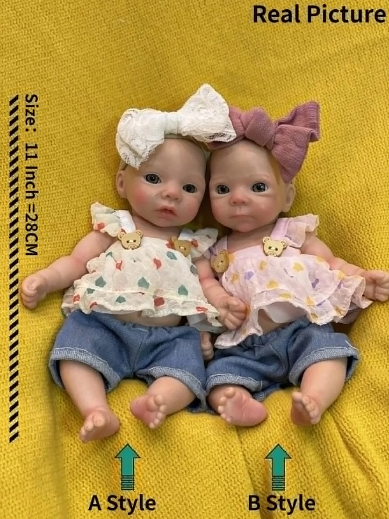 11 Inch Full Body Silicone Bettie Reborn Baby Doll реборн bebe ruborn de silicona Handmade Reborn Dolls Gifts