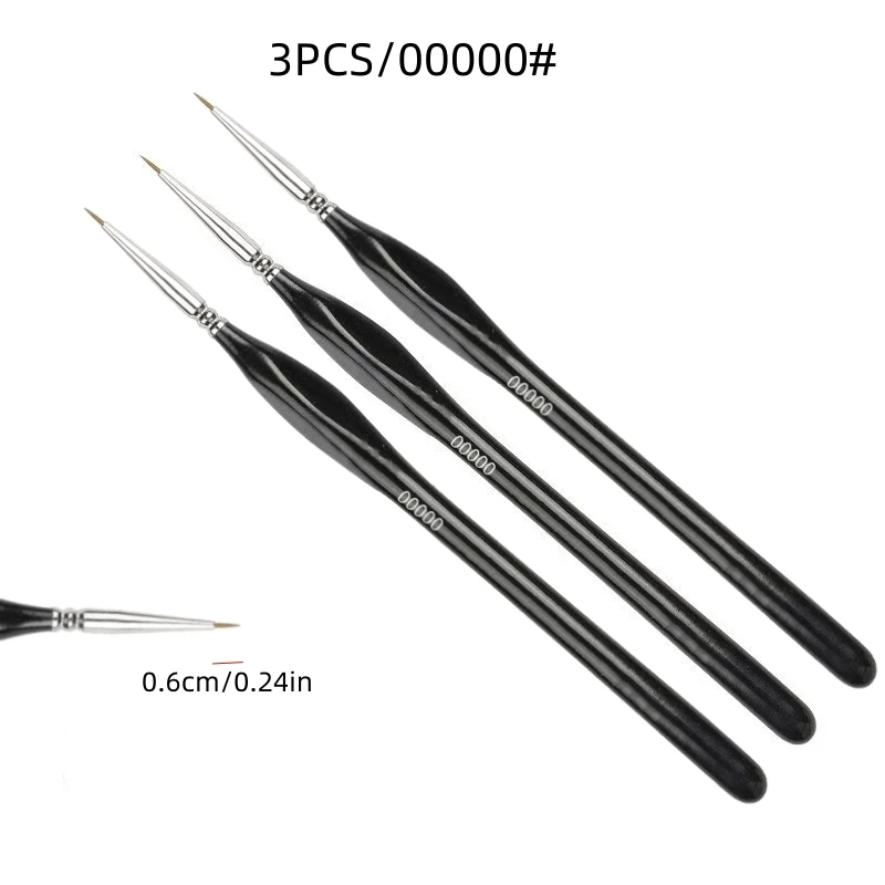 0.6cm 미세 팁 페인트 브러쉬 미니 페인트 브러쉬 세트 아크릴 수채화 유화용 미세 팁 브러쉬 도구