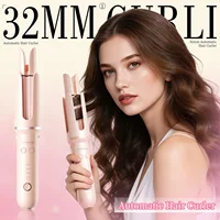 Fer à boucler automatique 32 mm, 10 millions d'ions négatifs, 4 niveaux de température, chauffe rapide, anti-brûlure 1