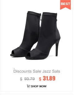 Discounts Sale Jazz Salsa Ballroom Latin Dance Shoes High Heel For Dancing Women Training Ladies Black Flock 1022 Summer Boots