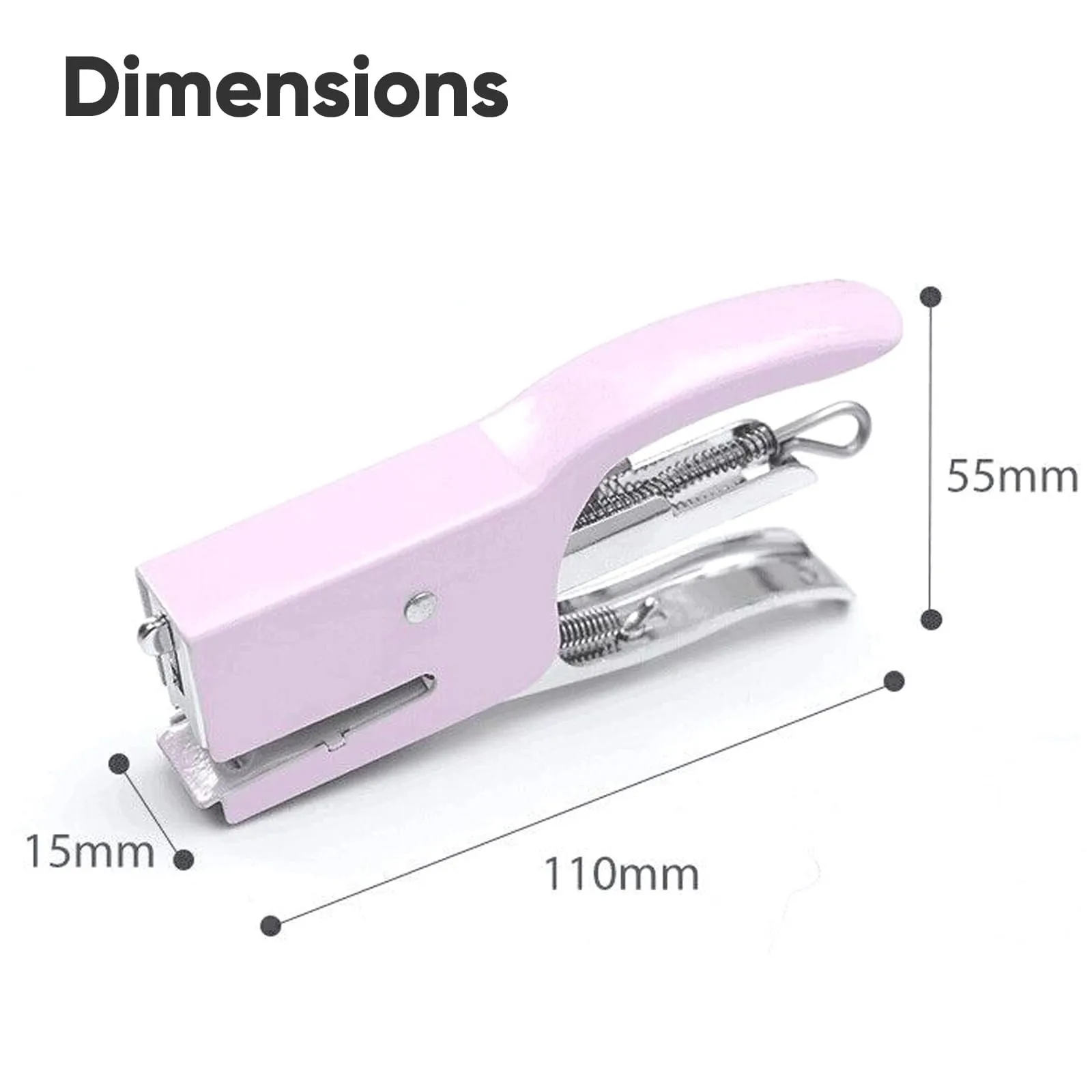 Metal Handheld Stapler Office Desk Stapling Tool Stapler for Office Portable Desk Stapler Smooth Action for Paper Craft School - 6