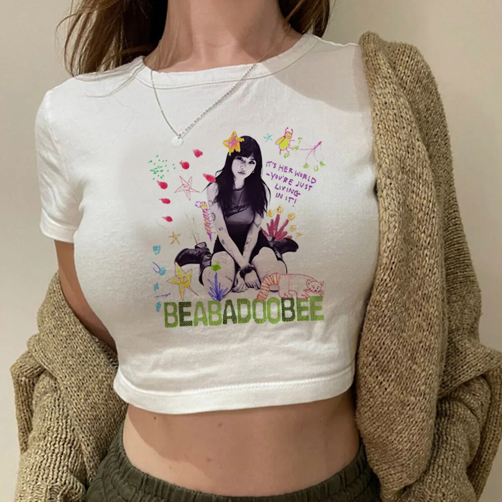 Beabadoobee korean fashion goth crop top Woman Harajuku trashy goth gothic  clothing 4