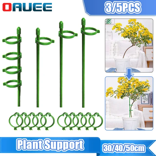 3/5 db Kerti Növényi Tartó Ketrec Plie Virágállvány Műanyag Rögzíthető Gyümölcsös Rögzítő Rúd Kertészkedés Bonsai Szerszám
