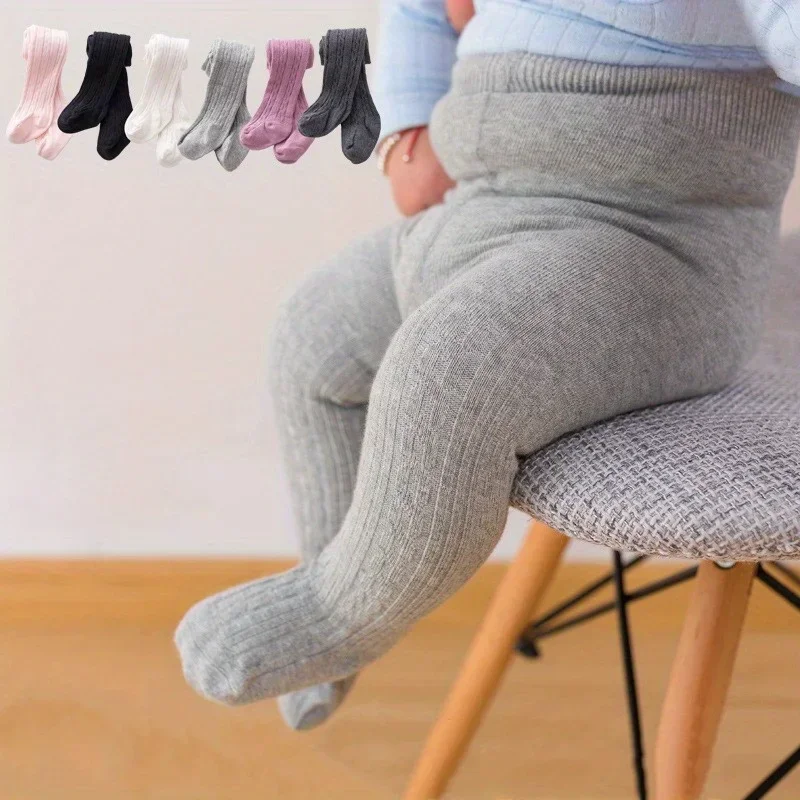 3Pcs/Set Adorable Baby Toddler Patterned Feet Pantyhose - Soft, Breathable and Comfortable Cotton Outer Children's Pantyhose