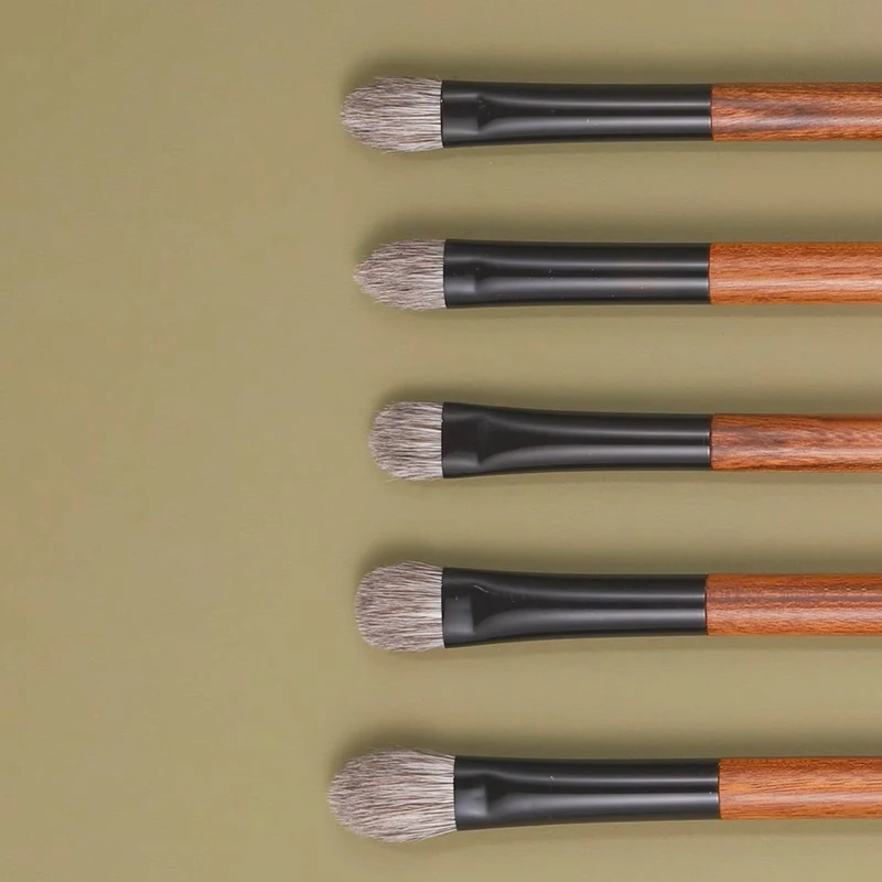 Professional Handmade Makeup Brushes 1PC Blended Goat Hair Eye Shadow Brush African Rosewood Handle Make Up Brush 4