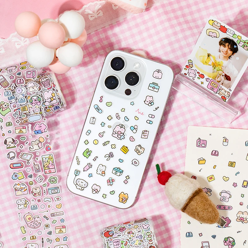 200cm/roll Healing Cute Pet Die Cutting Tape Notebook Hand Account Ins Wind Cute Pet Decoration Stickers Cute DIY Tape 6