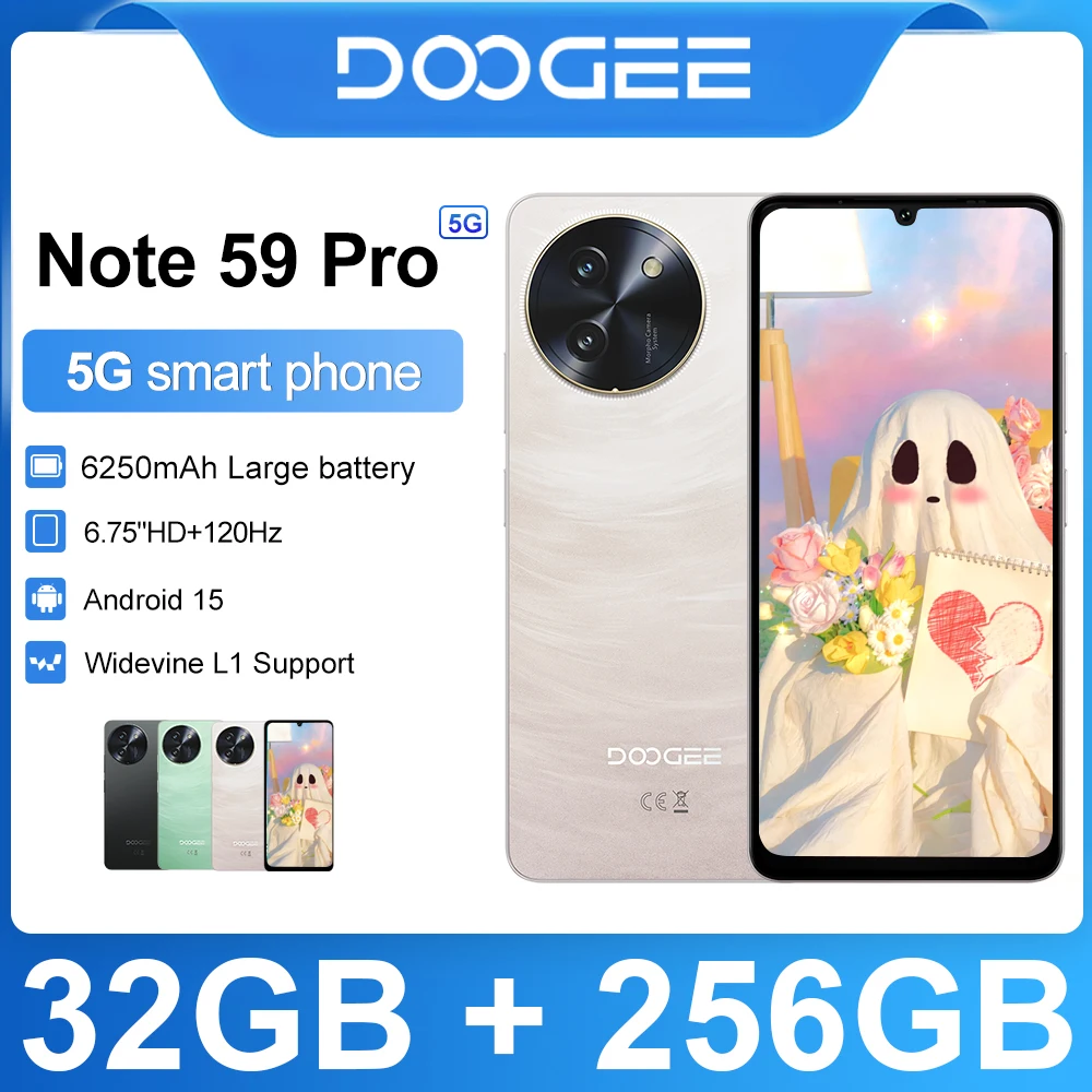 ワールドプレミア DOOGEE Note59 PRO 5G スマートフォン 6.75 インチ