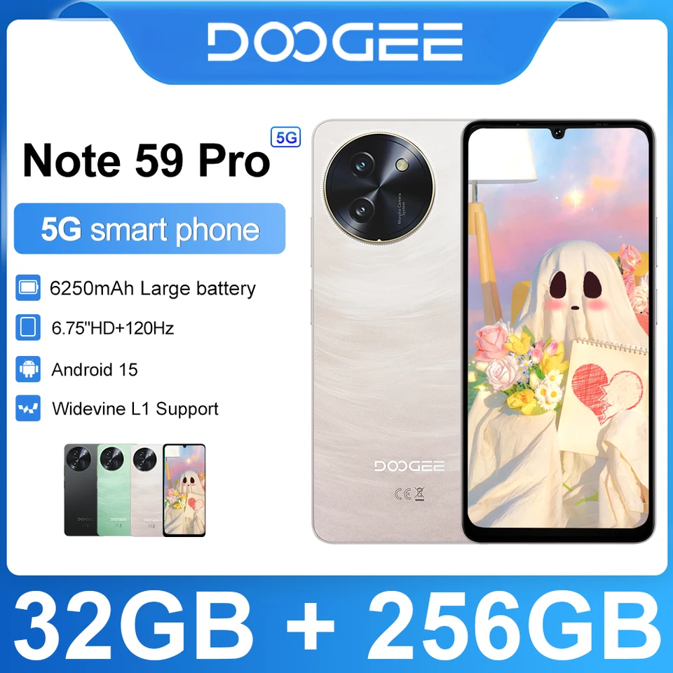 ワールドプレミア DOOGEE Note59 PRO 5G スマートフォン 6.75 インチ