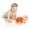 Child Electronic Pets Cartoon Cute Little Turtle Pull-wire Walking Toy With Light Music Small Animal Baby Learning Crawling Toys 2