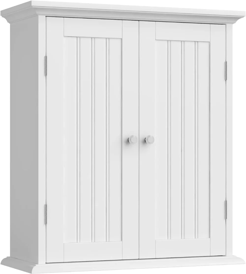 

Bathroom Wall Cabinet, Over The Toilet Space Saver Storage Cabinet, Medicine Cabinet with 2 Door and Adjustable Shelves,