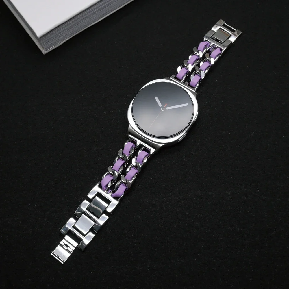 Luxury Stainless Steel and Leather Bracelet Wristband - Premium Metal Strap