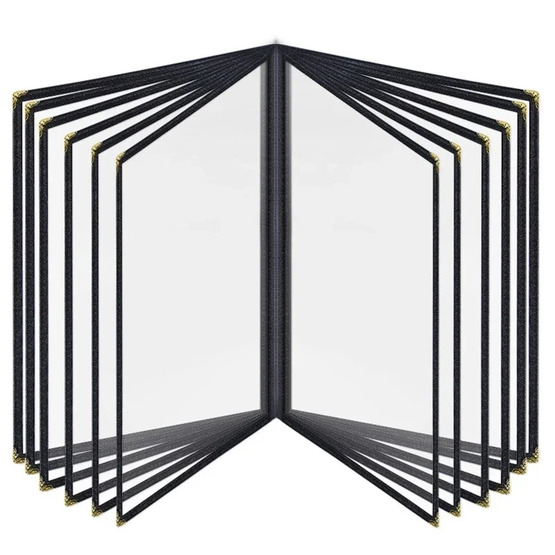 A4 PVC Transparent Menu Cover Protective Cover Restaurant Menu Paper Holder for Bar Cafe Milk Coffee Shop Books