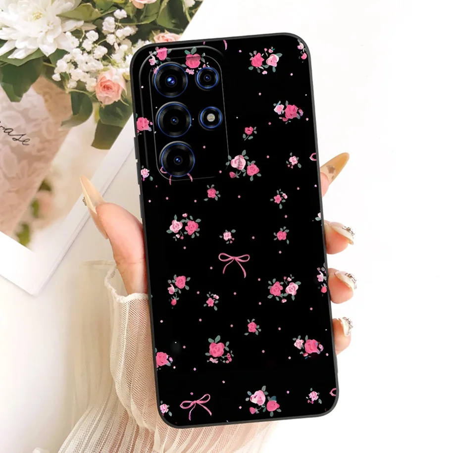 Floral Fashion Soft Silicone Bumper Phone Case in Pink