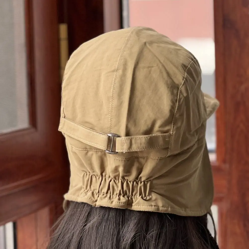 Casual Solid Color Bomber Hat Ear Protection Velvet Pilot Hat Men Women Outdoor Winter Cap Ski Earflap Bonnet Lei Feng Hat