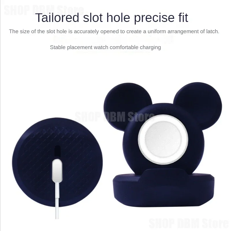 Smart watch charger case Disney Mickey Mouse smart watch charger case for Apple Watch IWatch 1 2 3 4 5 silica gel cover stand cartoon charging base