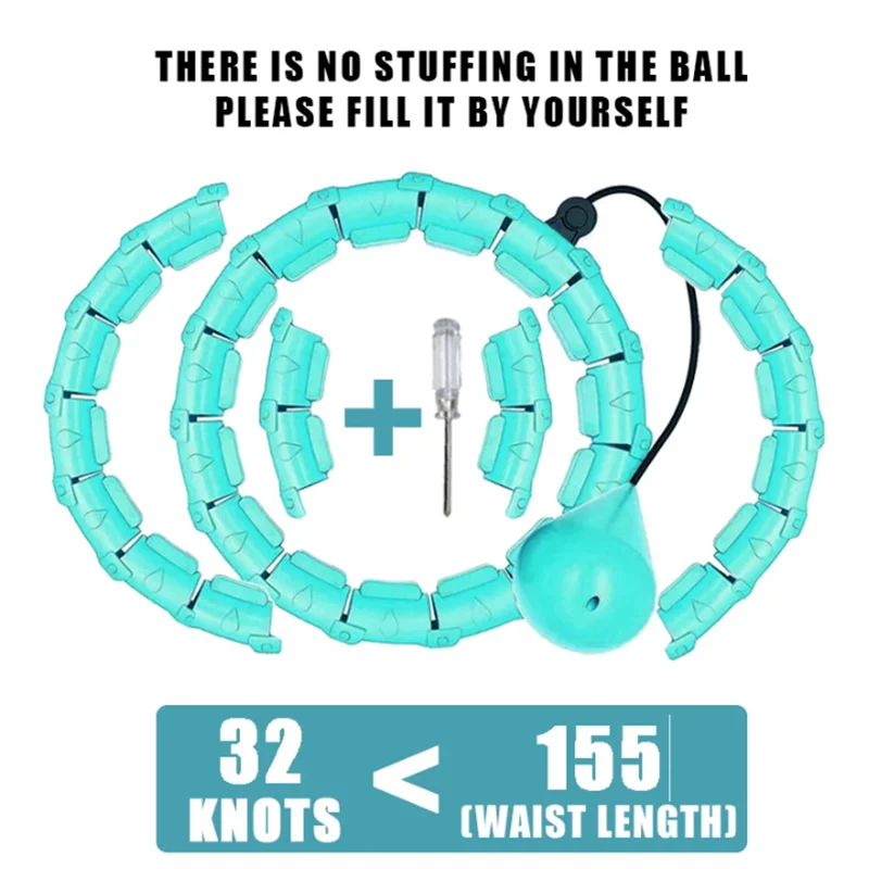 Weighted Exercise Hoop for Adults - Adjustable, Detachable Infinity Fitness Hoop with Extra Links for Enhanced Workouts