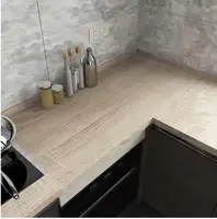 ไม้วอลล์เปเปอร์ Self กาวไวนิลคลาสสิกที่ถอดออกได้ Contact สติ๊กเกอร์ติดผนังกระดาษสําหรับเคาน์เตอร์ตู้เสื้อผ้า Renovation 2