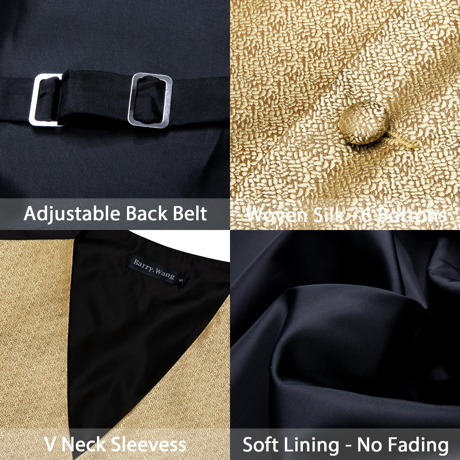 HISDERN Heren gilet formele effen kleur bruiloft vest klassieke