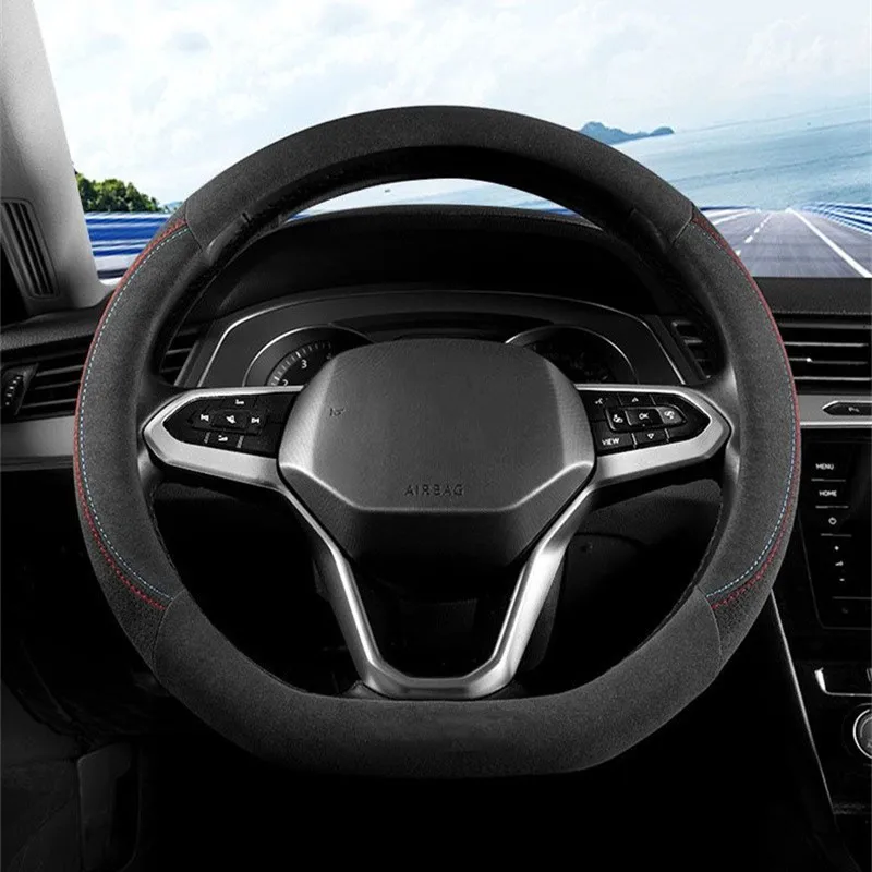 Suede Cover for All Seasons Auto Steering Wheel Cover 2