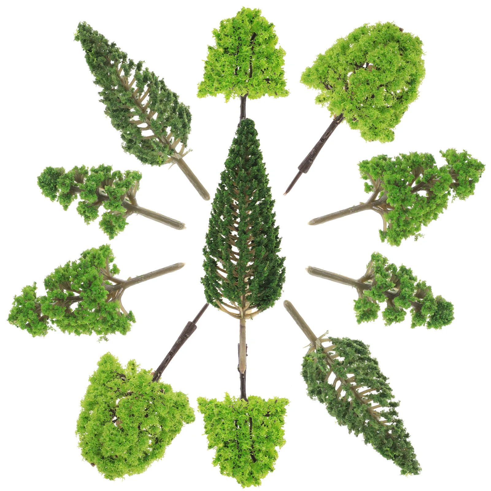 

30 Pcs Micro Landscape Simulation Tree Model Railway Train Trees Miniature Decorations Artificial